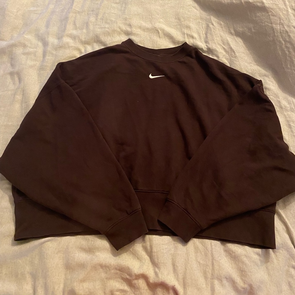 Brown Nike Cropped Sweater